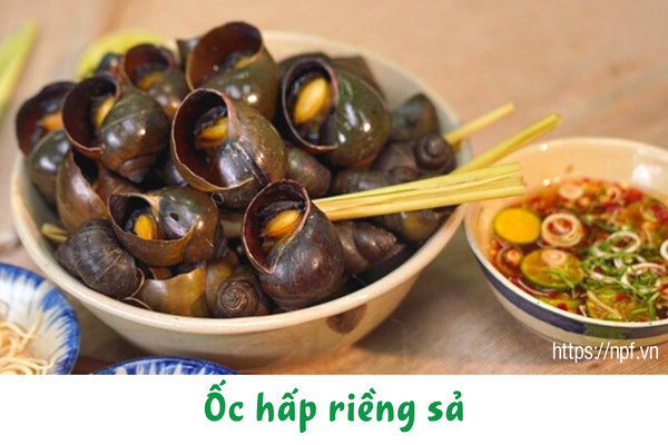 Ốc hấp riềng sả