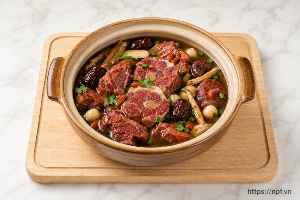 Bắp bò hầm thuốc bắc