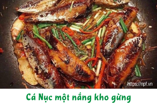 Cá Nục một nắng kho gừng