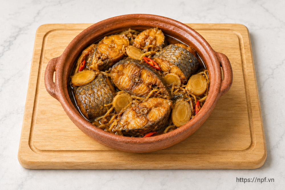 Cá trắm kho riềng