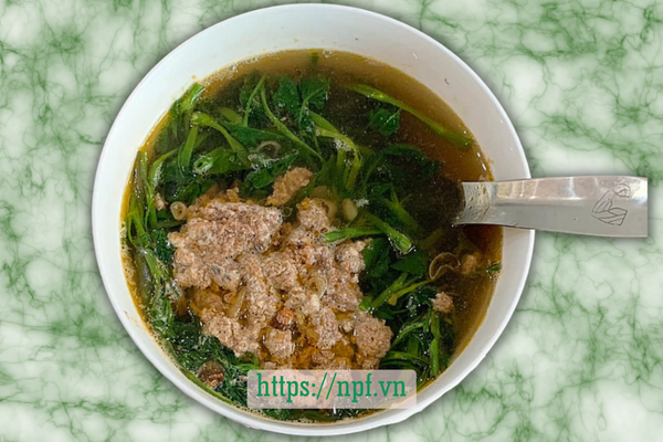 Canh cua rau muống