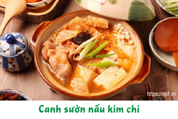 Canh sườn nấu kim chi