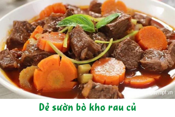 Dẻ sườn bò kho rau củ