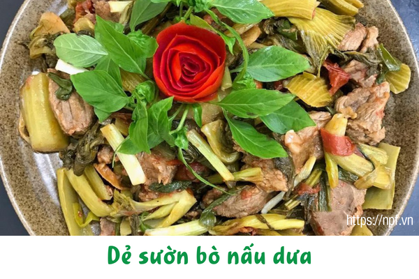 Dẻ sườn bò nấu dưa