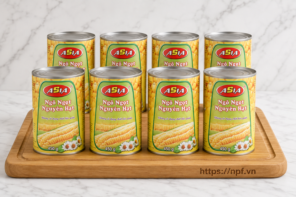 Ngô ngọt nguyên hạt Asia 450g