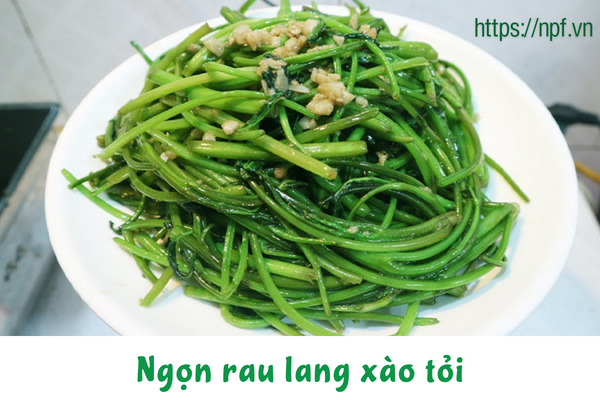 Ngọn rau lang xào tỏi