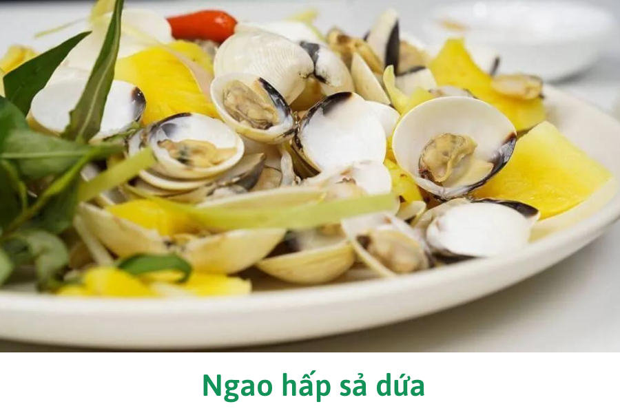 Ngao hấp sả dứa