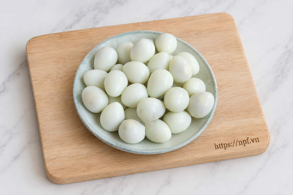 Trứng cút bóc vỏ 