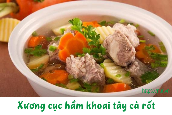 Xương cục hầm khoai tây cà rốt