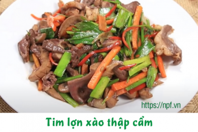 Tim lợn xào thập cẩm