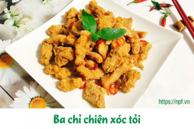 Ba chỉ chiên xóc tỏi