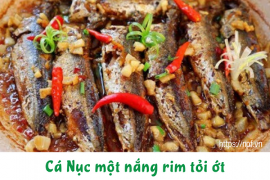 Cá Nục một nắng rim tỏi ớt