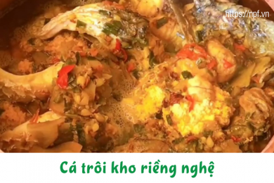 Cá trôi kho riềng nghệ