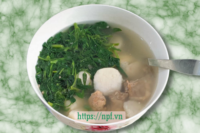 Canh khoai sọ rau muống3