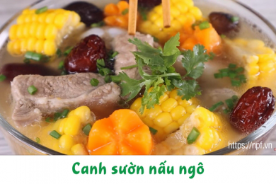 Canh sườn nấu ngô