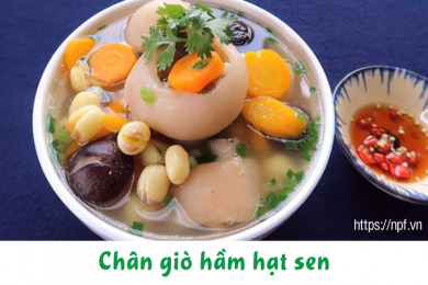 Chân giò hầm hạt sen