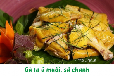 Gà ta ủ muối, sả chanh