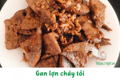 Gan lợn cháy tỏi