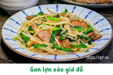 Gan lợn xào mướp