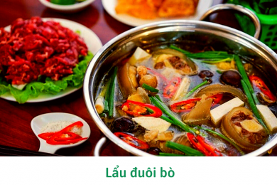 Lẩu đuôi bò thuốc bắc