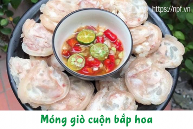 Móng giò cuộn bắp hoa