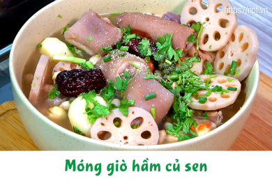 Móng giò hầm củ sen