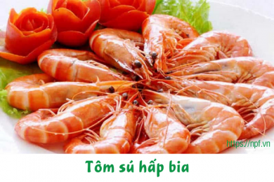 Tôm sú hấp bia