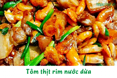 Tôm thịt rim nước dừa