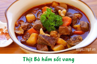 Thịt bò hầm sốt vang