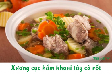 Xương cục hầm khoai tây cà rốt